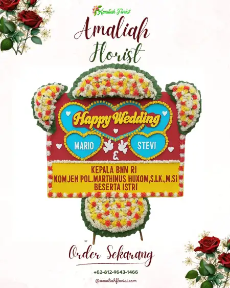Papan Bunga Pernikahan Klari
